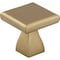 Elements 1" Overall Length Satin Bronze Square Hadly Cabinet Knob 449SBZ - alternate 1